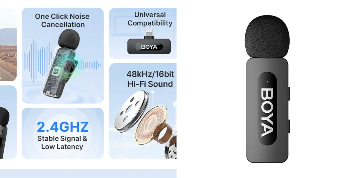 BOYA BYV30 2.4 GHz Dual Channel Wireless Microphone System (4).webp